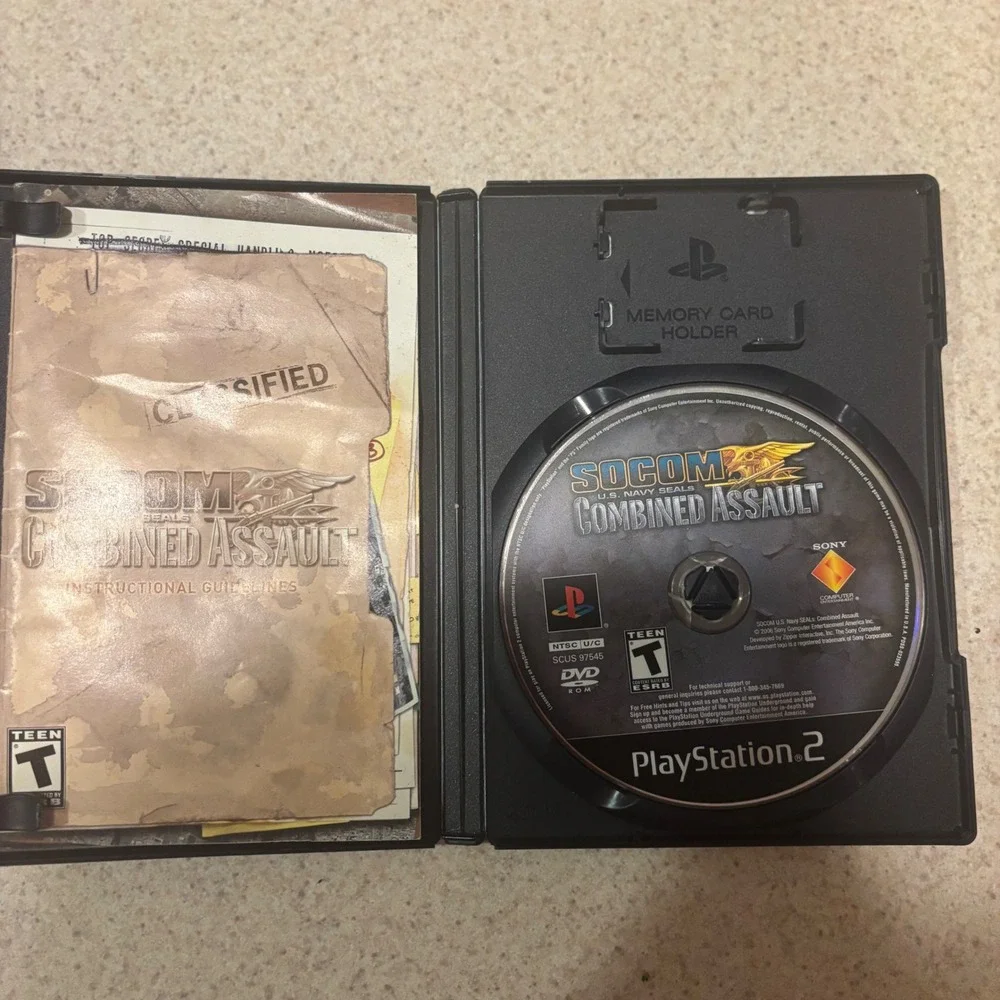 SOCOM US Navy SEALs Combined Assault Sony PlayStation 2‎ PS2 Game SCUS 97545 CIB